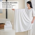 thumbnail image 3 of Green Essen 8 Pieces Oversized Bath Towel Sets 700 GSM Soft Shower Towels 35 x 70 Inches Quick Dry Bath Sheets Highly Absorbent Bath Towel Clearance for Bathroom Spa Hotel Gym(White), 3 of 9