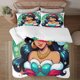 thumbnail image 1 of Juego de edredón con diseño de princesa Jasmine para niños, niñas y adultos, diseño geométrico en 3D, 1 funda de edredón y 2 fundas de almohada, 1 of 6
