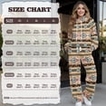thumbnail image 6 of SCRAWLGOD American Tribal Print Beige Women's 2-Piece Lounge Set Travel Outfits Long Sleeve Turtleneck Pullover Top & Wide-Leg Pants Tracksuits for running, yoga, S, 6 of 7