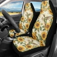 thumbnail image 2 of ZIATUBLE Sunflower Hummingbird Car Front Seat Covers Set 2 Packs Universal Fit for SUV Sedan Van Dust Resistant Vehicle Seat Cover Protectors Auto Interior Accessory for Women Men, 2 of 7