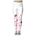 thumbnail image 3 of Mepaouo Women's Valentine Day Leggings Heart Printed Control Tummy Tights Yoga Pants Sizes S-2X, 3 of 6