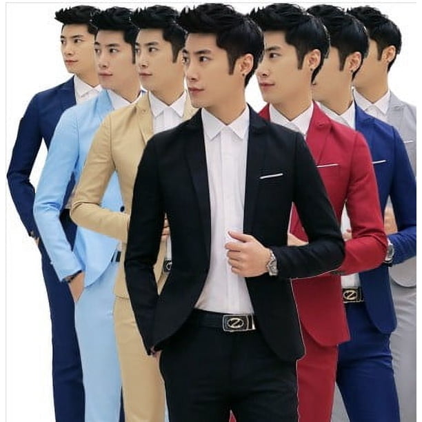 Traje pequeño informal de moda para hombre. Traje ajustado para hombre. Fácil de usar. Estilo versátil. Diseño de moda.