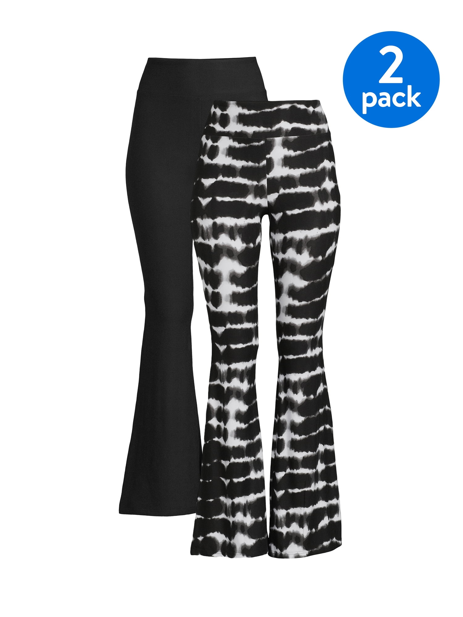 No Boundaries Juniors’ Flare Pants, 2Pack