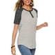 thumbnail image 3 of Camisa de verano Casual Suelto Cuello en V Moda Manga corta Botón Delantero Túnica de verano Top Gris XL Vhermosa, 3 of 6