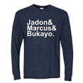 thumbnail image 2 of Wild Bobby, Jadon & Marcus & Bukayo, Sports, Men Long Sleeve Shirt, Vintage Heather Navy, X-Large, 2 of 5