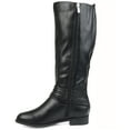 thumbnail image 4 of Journee Womens Ivie Stacked Heel Riding Boots, Calf Widths Available, 4 of 10
