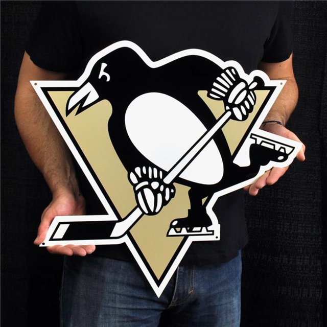 Authentic Street Signs 90272 Logo en Acier Pittsburgh Penguins 24 Po.