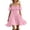 Pink, variant on Women Plus Size Romper Dress Summer Off The Shoulder Square Neck Short Sleeve High Waist Ruffle Boho Short Jumpsuit Wine,S