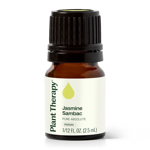 Plant Therapy Jasmine Sambac Absolute Essential Oil 100% Pure, Undiluted, Natural Aromatherapy, Therapeutic Grade 2.5 mL (1/12 oz)