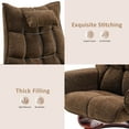 thumbnail image 2 of Mcombo Swivel Recliner with Ottoman, Massage TV Chairs with Neck Pillow and Side Pocket for Living Reading Room, Chenille Fabric 4188, 2 of 10