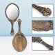 thumbnail image 3 of Hand Mirror, Retro Pattern Handle Makeup Mirror, Cosmetic Mirror Oval Style Travel Mirror, Small Mirror, 3 of 5