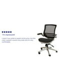 thumbnail image 5 of Flash Furniture Mid-Back Transparent Black Mesh Executive Swivel Office Chair with Graphite Silver Frame and Flip-Up Arms, 5 of 16