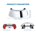 thumbnail image 3 of Motorcycle Rearview Mirror 180 Degree Holographic Wide angle Rear View Mirror Adjustable Blind Spot Mirror for Dirt Bikes Access Silver, 3 of 6