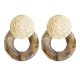 thumbnail image 2 of Pendientes tejidos de rafia, pendientes de resina Pendientes de ratán Pendientes de paja Pendientes colgantes de verano para mujeres adolescentes y niñas, 2 of 6