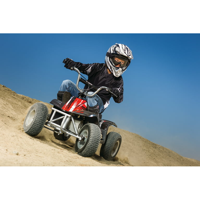 Razor Dirt Quad - 24V Electric 4-Wheeler ATV - Twist-Grip Variable-Speed  Acceleration Control, Hand-Operated Disc Brake, 12 Knobby Air-Filled Tires  