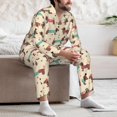 thumbnail image 6 of KLL Dachshund Dog Puppy Sleepwear Mens Flannel Pajamas,Long Cotton Pj Set, 6 of 7