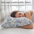 thumbnail image 5 of Blue Paisley Pillow Covers 16"x24", Vintage Boho Flower Botanical Leaf Branch Soft Brushed Microfiber Breathable Throw Pillow Covers, Pillowcase with Zipper for Couch Sofa Bedroom Living Room, 5 of 9