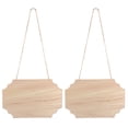 thumbnail image 1 of Shisuyan 2Pcs Hanging Wooden Sign Decoration Painting Wooden Plaque Party Props, 1 of 8