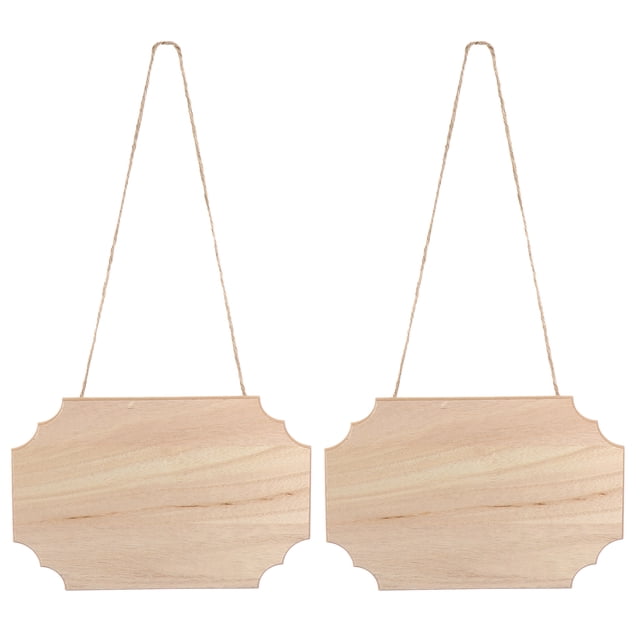 Shisuyan 2Pcs Hanging Wooden Sign Decoration Painting Wooden Plaque Party Props