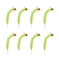 thumbnail image 2 of 8pcs Christmas Tree Decorations Lime Green Curly Christmas Tree Decorations Green Curly Stems Red Balls, 2 of 6