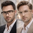thumbnail image 2 of 2 Pack Fashion Square Sunglasses Unisex Double Bridge Metal Frame Stylish Outdoor Driving Travel Party, 2 of 8