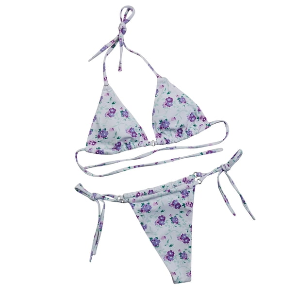 Conjunto de bikini dividido con estampado de contraste de pecho alto y cómodo para mujer Conjuntos de traje de baño de dos piezas OAVQHLG3B Store lin121212