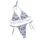 thumbnail image 1 of Conjunto de bikini dividido con estampado de contraste de pecho alto y cómodo para mujer Conjuntos de traje de baño de dos piezas OAVQHLG3B Store lin121212, 1 of 3