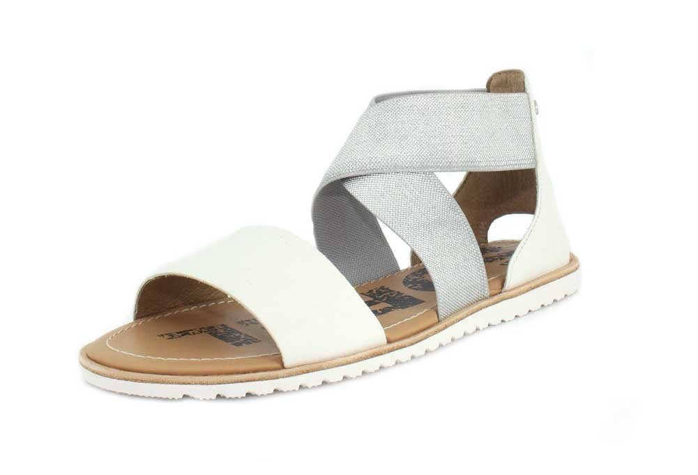 white sorel sandals