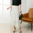 thumbnail image 2 of Women's Polka Dot A-Line Button Side Split Midi Knee Length Skirt, 2 of 4