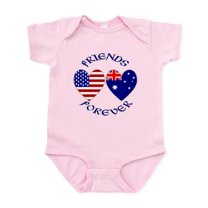 CafePress - Australia USA Friends Infant Bodysuit - Baby Light Bodysuit, Size Newborn - 24 Months