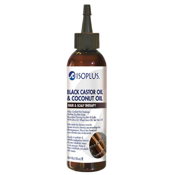 Isoplus Black Castor Oil & Coconut Head & Scalp Therapy, 4 Oz., Pack of 2