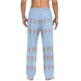 thumbnail image 2 of Watermelon Waves Men's Lightweight Pajama Bottoms Stretch Elastic Waist Side Pockets Spring Fall, 2 of 7