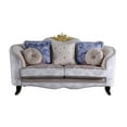thumbnail image 3 of 38" X 76" X 43" Cream Fabric Upholstery Loveseat w5 Pillows, 3 of 6
