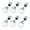 Wide Mouth-Silver, variant on Set of 6pcs Automotive Metal Piston Keyring Wdie Muth Mechanical Charm Accessory for Car Lovers and Mechanics