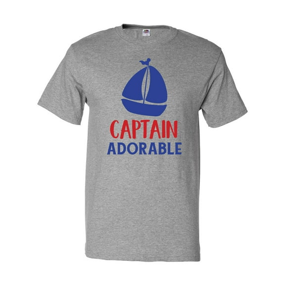 Inktastic Captain Adorable, Sail Boat, Sailing - Red Blue T-Shirt