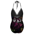 thumbnail image 4 of One Piece Swimsuit Women Tummy Control - V Neck Butterfly Halter Swim Suits for Women 2025, Padded Full Coverage Bathing Swim Suit for Women, 4 of 7