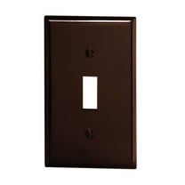 Leviton Toggle Switch Wall Plate 85001-000 Standard - 1-Gang Thermoset Plastic - Brown