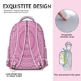 thumbnail image 5 of Tranquil Mantra Inspired Backpack - Breathable Mesh Shoulder Straps Bookbag, Water-Resistant College Essential Carrier Gift for Dorm Life, 5 of 6