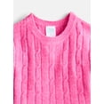 thumbnail image 2 of Wonder Nation Toddler Girls Knit Dress with Long Sleeves, Sizes 12M-5T, 2 of 3