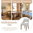 thumbnail image 5 of ClinQ Dining Chair,Morden Wood Leg Upholstered Kitchen Chair Set of 4, Linen-Walnut Leg, 5 of 6