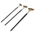 thumbnail image 2 of Fan Shaped Nylon Hair Paint Brush, Fan Paint Brush Set Nylon Material  For Art School, 2 of 8