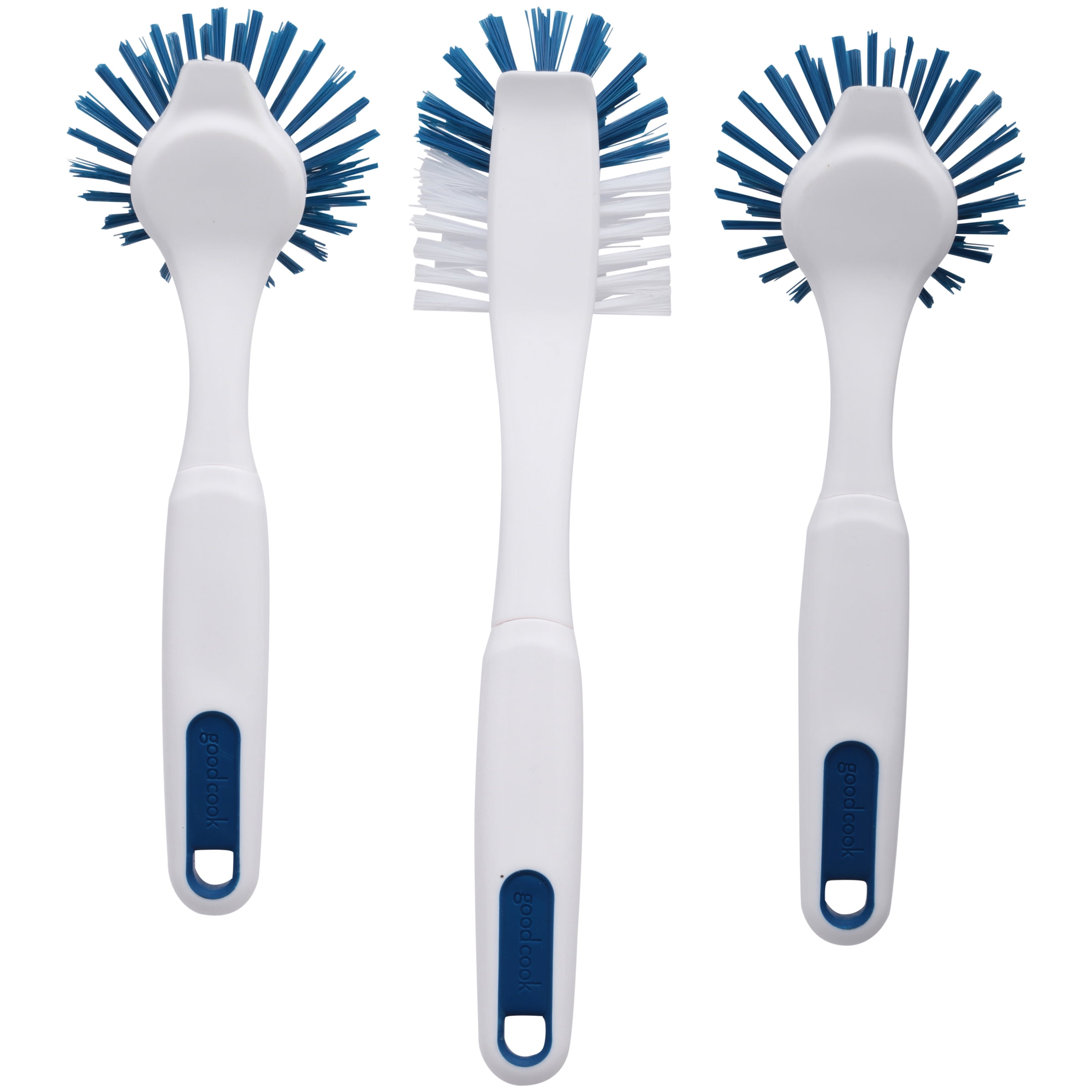 GoodCook 3 Piece Sink Brushes Durable Bristles with Scraper for