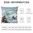 thumbnail image 5 of Orinice Snow Graphic Decorative Throw Pillow Cover Winter Cushion Pillow Case for Home Couch Living Room Bed Sofa - 1PC 20x20in, 5 of 5