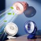 thumbnail image 1 of Ventilador de escritorio de 5 velocidades con clip y luz nocturna - Ventilador USB silencioso de 6 pulgadas, ajustable a 720°, blanco/azul/rosa - Ventilador portátil colgante para oficina, 1 of 7