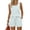 Cyan, variant on Short Sets for Women 2 Piece Outfits Sleeveless Stripe Floral Print Tops Short Sets Summer Vacation Outfits Going Out Tops