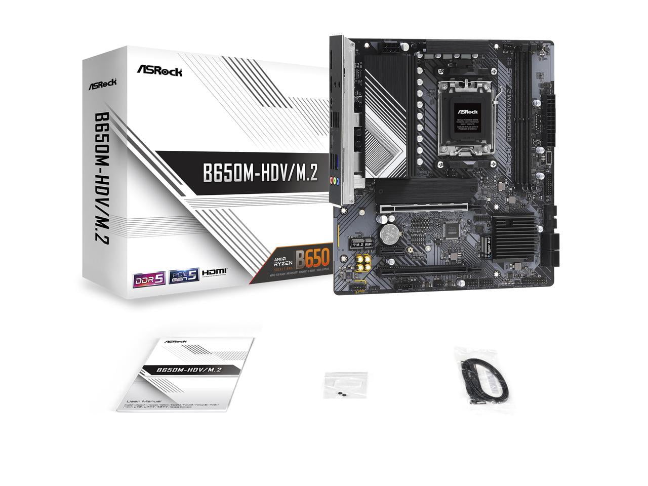 ASRock AMD WiFi Gaming Motherboard B650M-HDV/M.2 Socket AM5