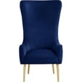 thumbnail image 2 of Best Master Furniture Venetian Tufted Velvet High Back Arm Chair in Navy, 2 of 6