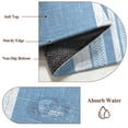 thumbnail image 4 of Vintage Sky Blue Striped Bathroom Rug Washable 2x3 Entryway Rug Non Slip Farmhouse Modern Stripes Boho Texture Front Door Mat Low Pile Indoor Doormat Throw Floor Carpet for Kitchen Bedroom Entrance, 4 of 9
