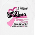 thumbnail image 4 of Inktastic I Love My Great Grandma- Breast Cancer Awareness- Hope, Support, Love Boys or Girls Baby Bodysuit, 4 of 5