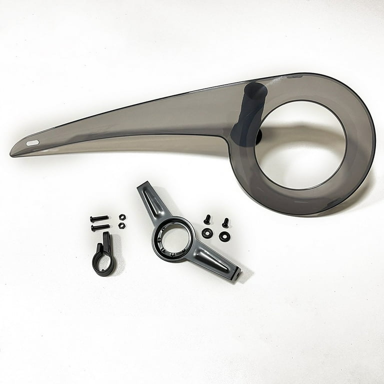 Plastic crimped chain guard